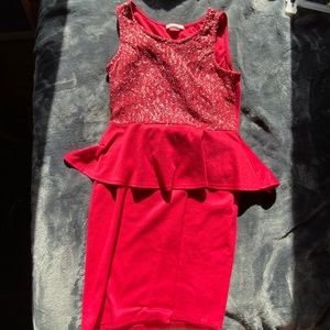 Red Belinda Hand Styled Dress